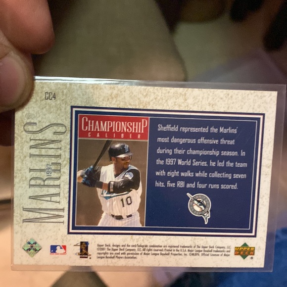 1997 upper deck championship caliber Gary Sheffield cc four - Picture 2 of 2